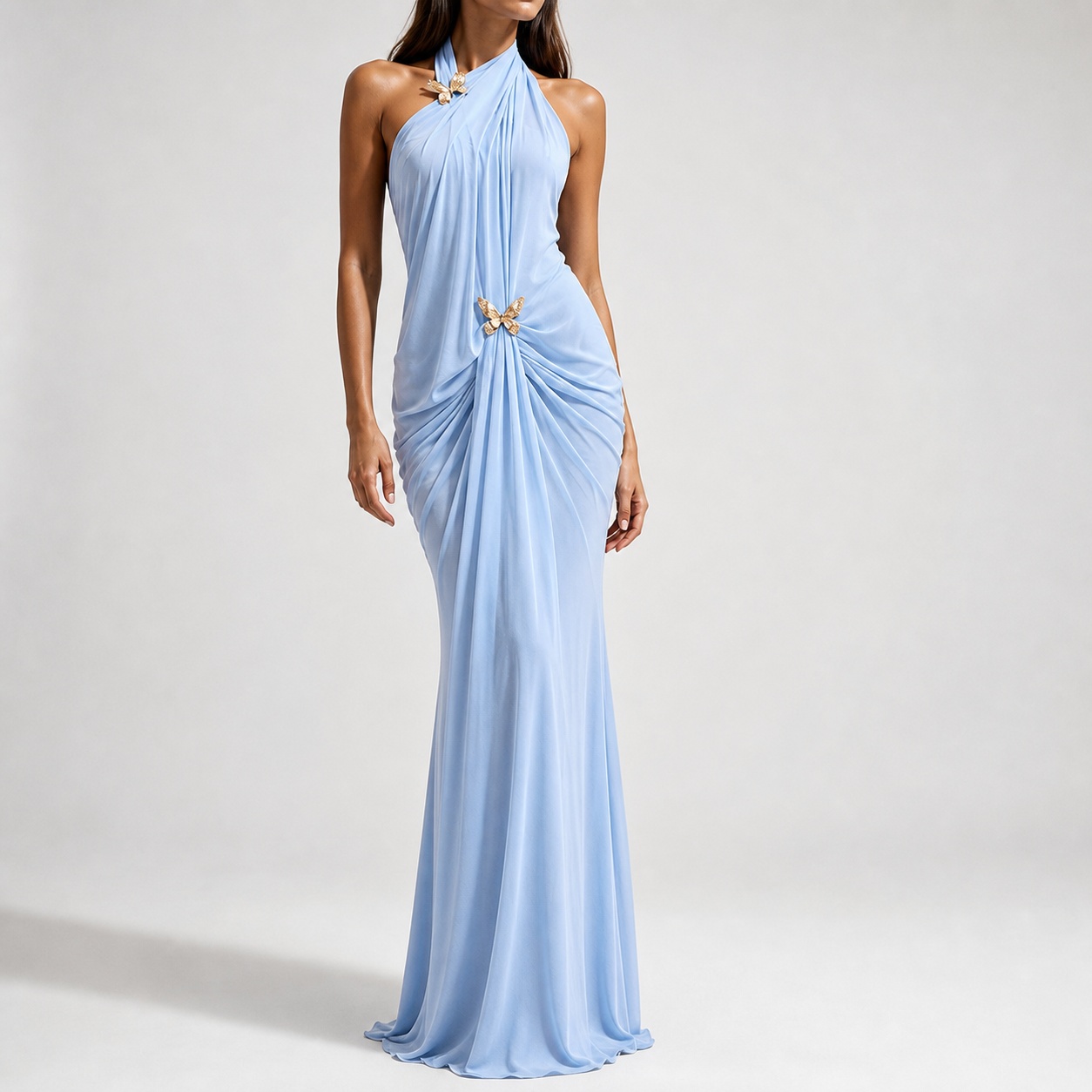 Maxi Dress Halter - Vestido Maxi Feminino Elegante Ombro a