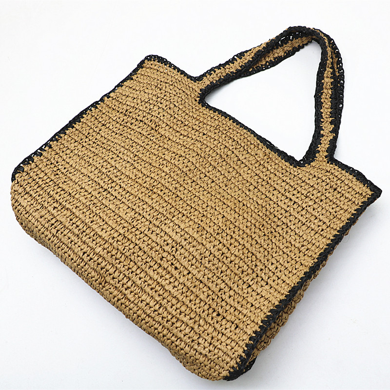 Sacolas de palha tecidas para  - Crochet Bag Raffia avaliação e preço