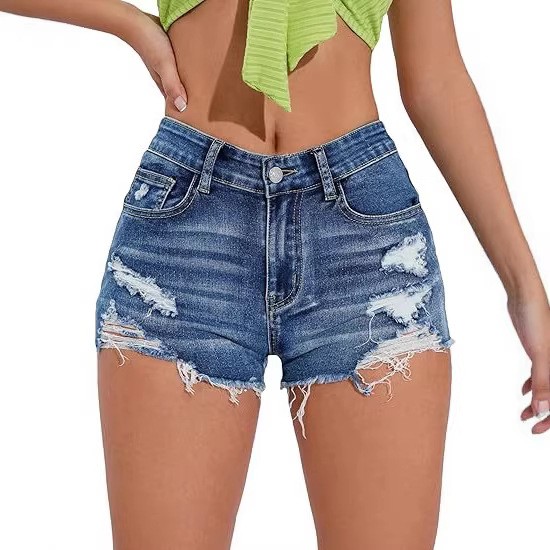 Shorts Jeans Femininos de Cint - Shorts Denim Frayed avaliação e preço