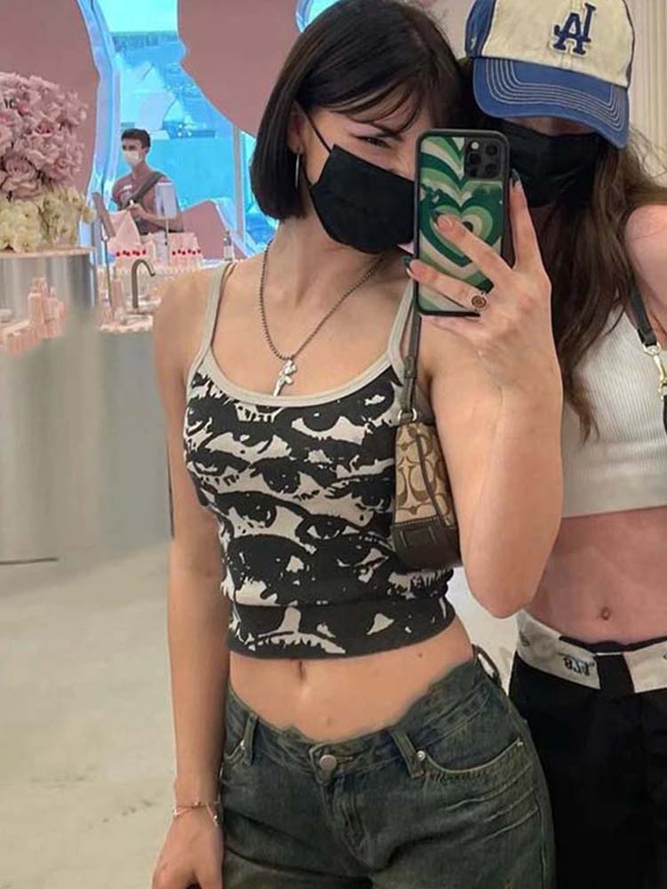 Camiseta gótica com estampa de - Crop Top Crochet avaliação e preço
