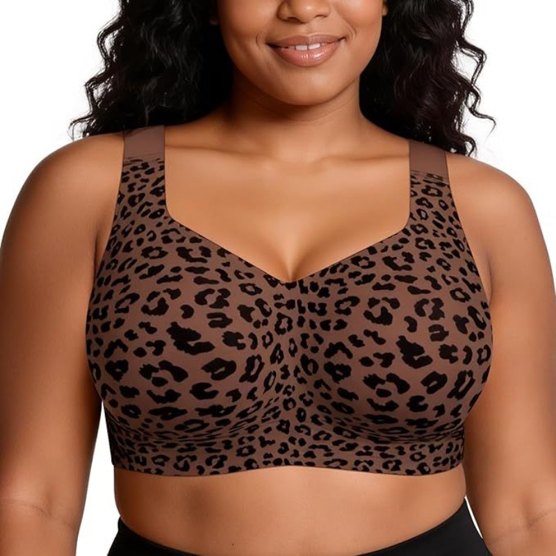 Sutiãs Leopard Jelly sem aro,  - Bralette Triangle Set avaliação e preço