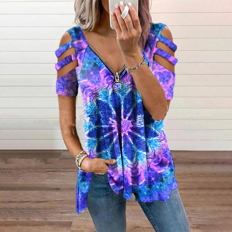 Blusa casual solta com estampa - Blouse Off Shoulder avaliação e preço