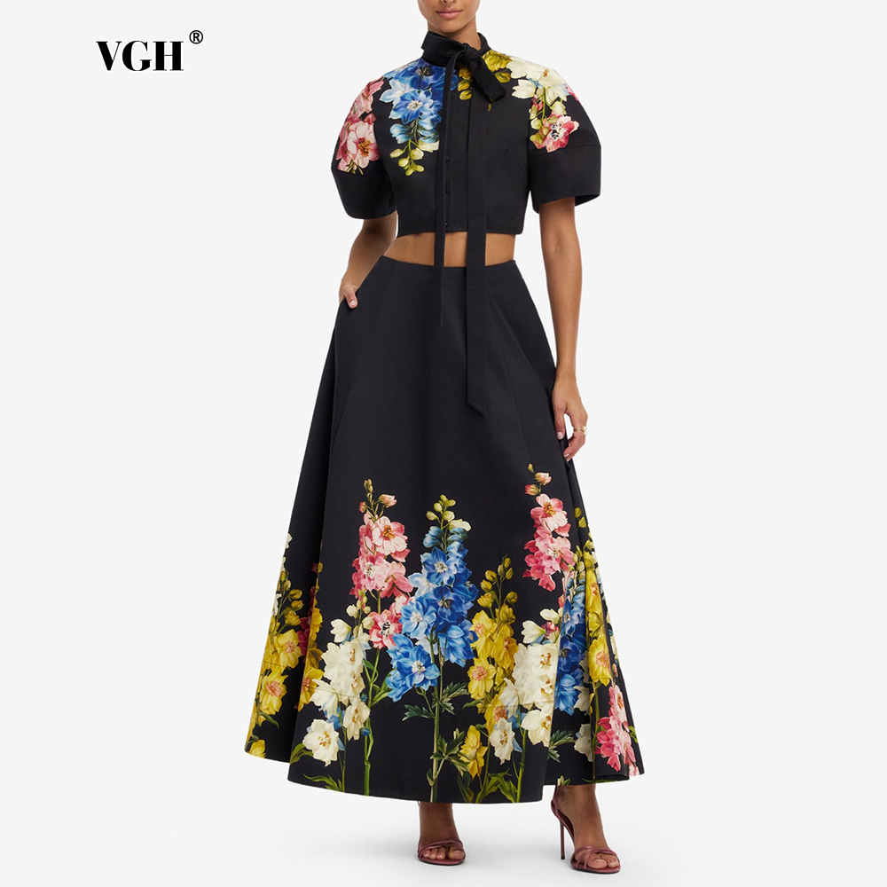 Conjunto Elegante de Duas Peça - Midi Skirt Floral avaliação e preço